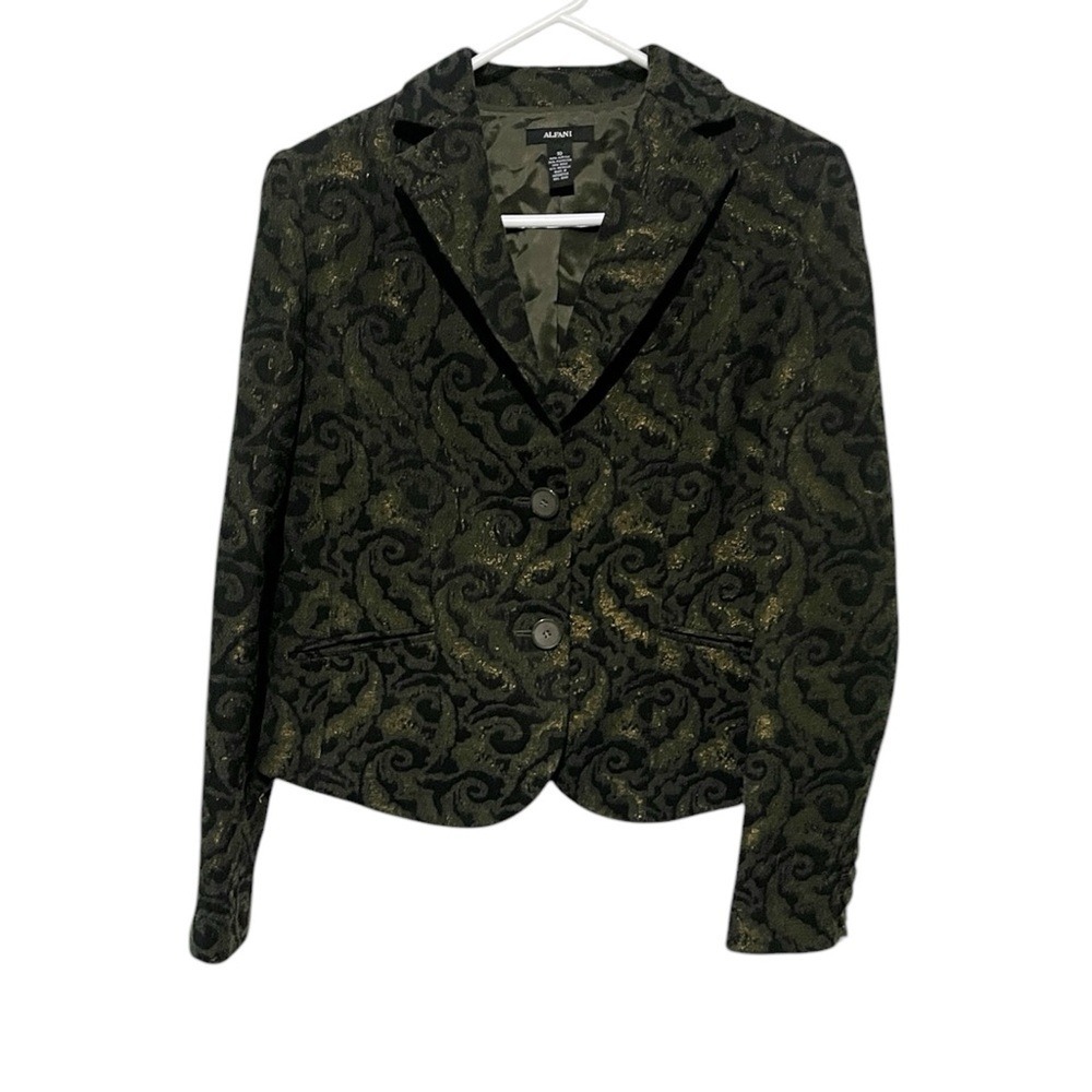 Alfani Olive Brocade Blaze